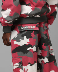 Loiter X WWE Dudley Boyz Cargo Pants Red Camo
