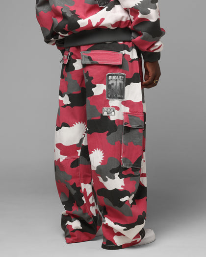 Loiter X WWE Dudley Boyz Cargo Pants Red Camo