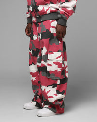 Loiter X WWE Dudley Boyz Cargo Pants Red Camo