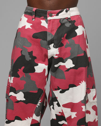 Loiter X WWE Dudley Boyz Cargo Pants Red Camo