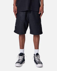 MNML Ultra Baggy Stud Leather Shorts Black