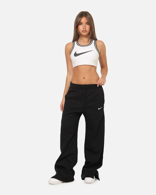 Nike Women's Sportswear Phoenix Fleece High Waisted Wide Leg Sweat Pants Black/Sail