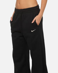 Nike Women's Sportswear Phoenix Fleece High Waisted Wide Leg Sweat Pants Black/Sail