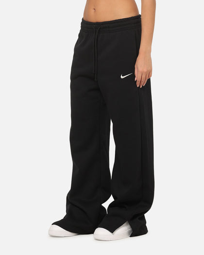 Nike Women's Sportswear Phoenix Fleece High Waisted Wide Leg Sweat Pants Black/Sail