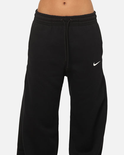Nike Women's Sportswear Phoenix Fleece High Waisted Wide Leg Sweat Pants Black/Sail