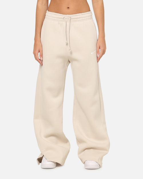 Nike Women's Sportswear Phoenix Fleece High Waisted Wide Leg Sweat Pants Lt Orewood Brown