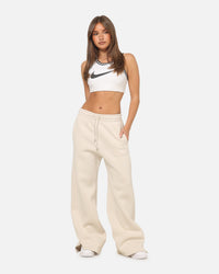 Nike Women's Sportswear Phoenix Fleece High Waisted Wide Leg Sweat Pants Lt Orewood Brown
