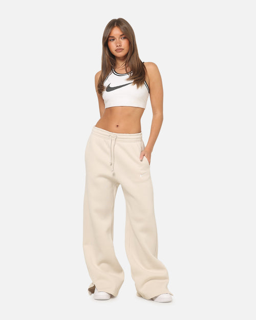 Nike Women's Sportswear Phoenix Fleece High Waisted Wide Leg Sweat Pants Lt Orewood Brown