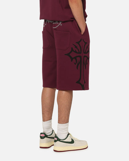 Ed Hardy Trinity Baggy Sweat Shorts Plum