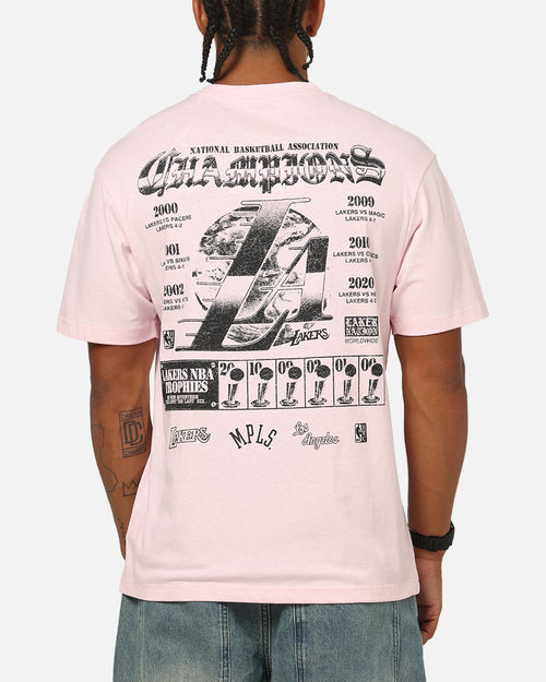 Mitchell & Ness Los Angeles Lakers Champ Chrome T-Shirt Pink