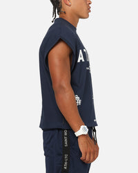 Saint Morta Athletc Cut Off Sweat T-Shirt Dark Royal