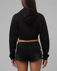 Loiter Women's Rodeo Cropped Zip Hoodie Black