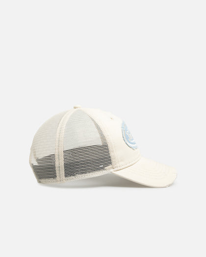 Von Dutch Distressed Trucker Snapback Ecru/Light Blue