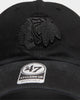 47 Brand Chicago Blackhawks Clean Up Strapback Black/Black
