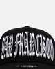New Era San Francisco 49ers 'Oversized Gothic Script Crown' 9FORTY A-Frame Snapback Black/White