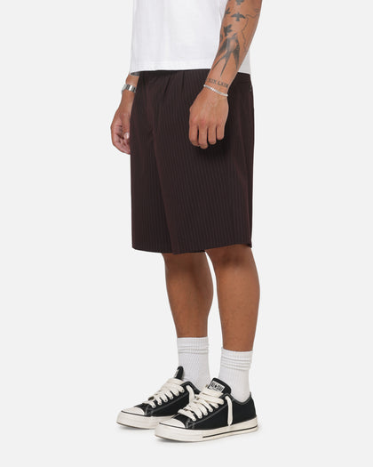 X-Large Amplify Pleated Shorts Brown