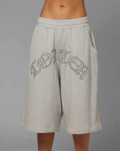 Loiter Destruct Sweat Shorts Grey
