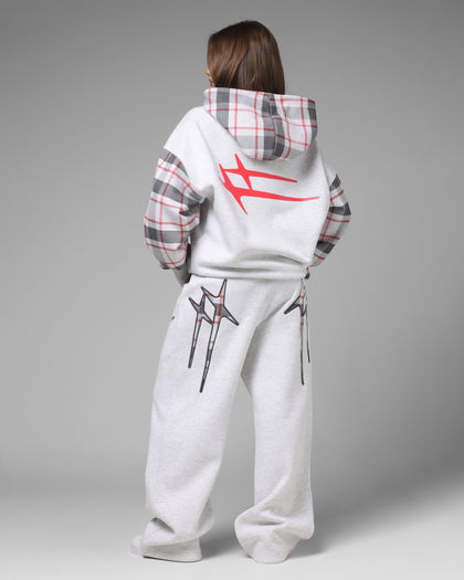 Loiter Ultra Hybrid Zip Hoodie Off White/Red