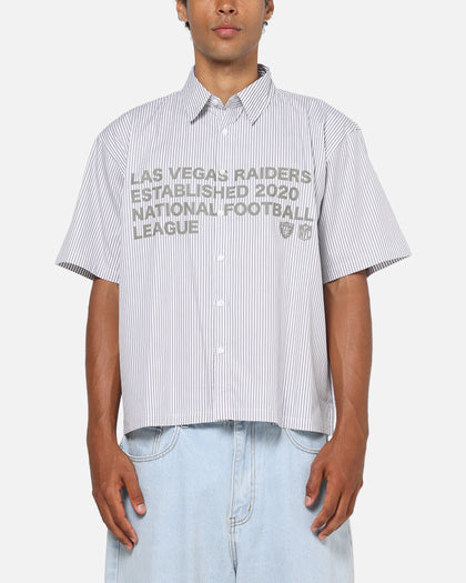 Majest Athletic Las Vegas Raiders Graphic Boxy Shirt White/Navy