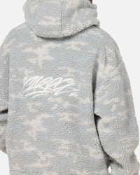 Carre Sherpa Hooded Jumper Snow Camo