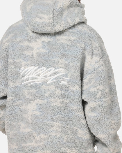Carre Sherpa Hooded Jumper Snow Camo
