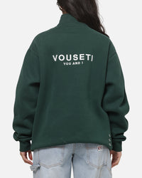 Vouseti The OG Quarter Zip Crewneck Forest Green