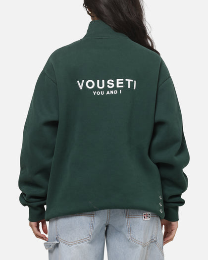 Vouseti The OG Quarter Zip Crewneck Forest Green