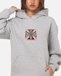 West Coast Choppers Choppers Cross Hoodie Grey Marle