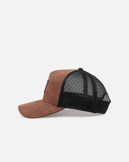 47 Brand Houston Astros 'Tonal Suede' '47 Offside Trucker Snapback Chocolate