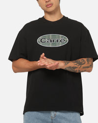 Carre Plaid Oval T-Shirt Solid Black