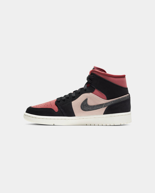 Jordan Women's Air Jordan 1 Mid "Burgundy Dusty Red" Particle Beige/Black/Canyon Rust/Sail