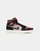 Jordan Women's Air Jordan 1 Mid "Burgundy Dusty Red" Particle Beige/Black/Canyon Rust/Sail