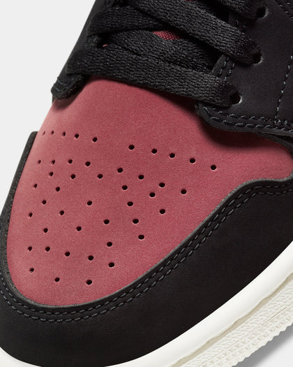 Jordan Women's Air Jordan 1 Mid "Burgundy Dusty Red" Particle Beige/Black/Canyon Rust/Sail