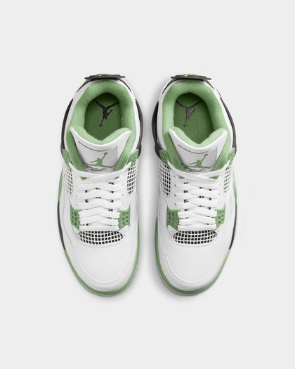 Jordan Women's Air Jordan 4 Retro "Seafoam" White/Oil Green