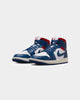 Jordan Women's Air Jordan 1 Mid "Blue/Red" White/French Blue