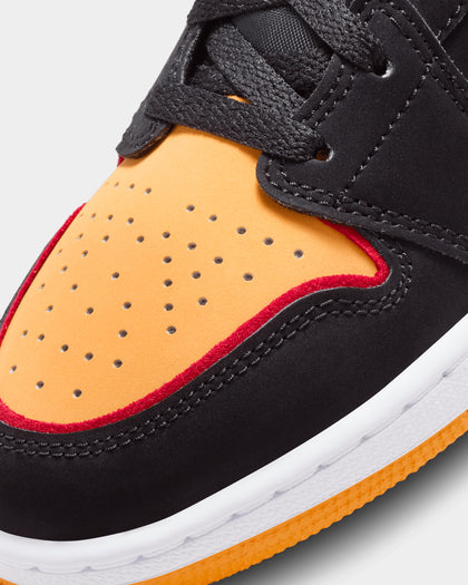 Jordan Kids' Air Jordan 1 Mid SE (GS) "Black Vivid Orange" Black/Vivid Orange