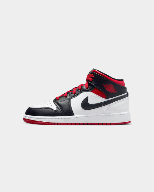 Jordan Kids' Air Jordan 1 Mid (GS) White/Gym Red