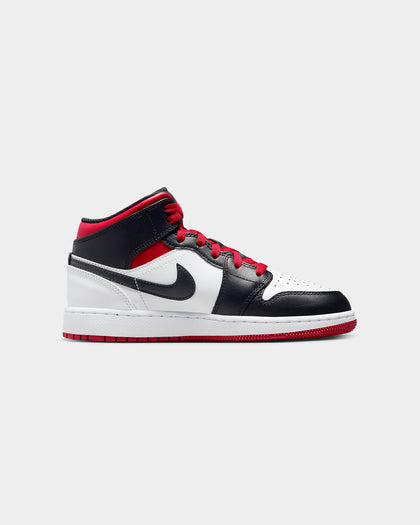 Jordan Kids' Air Jordan 1 Mid (GS) White/Gym Red