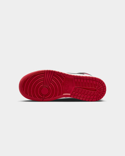 Jordan Kids' Air Jordan 1 Mid (GS) White/Gym Red