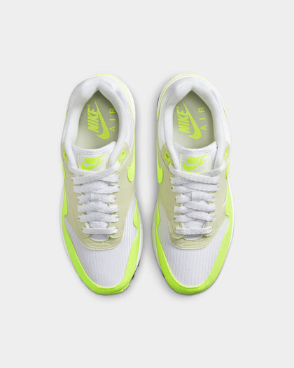 Nike Women's Air Max 1 '87 "Volt Suede" White/Volt-Sea