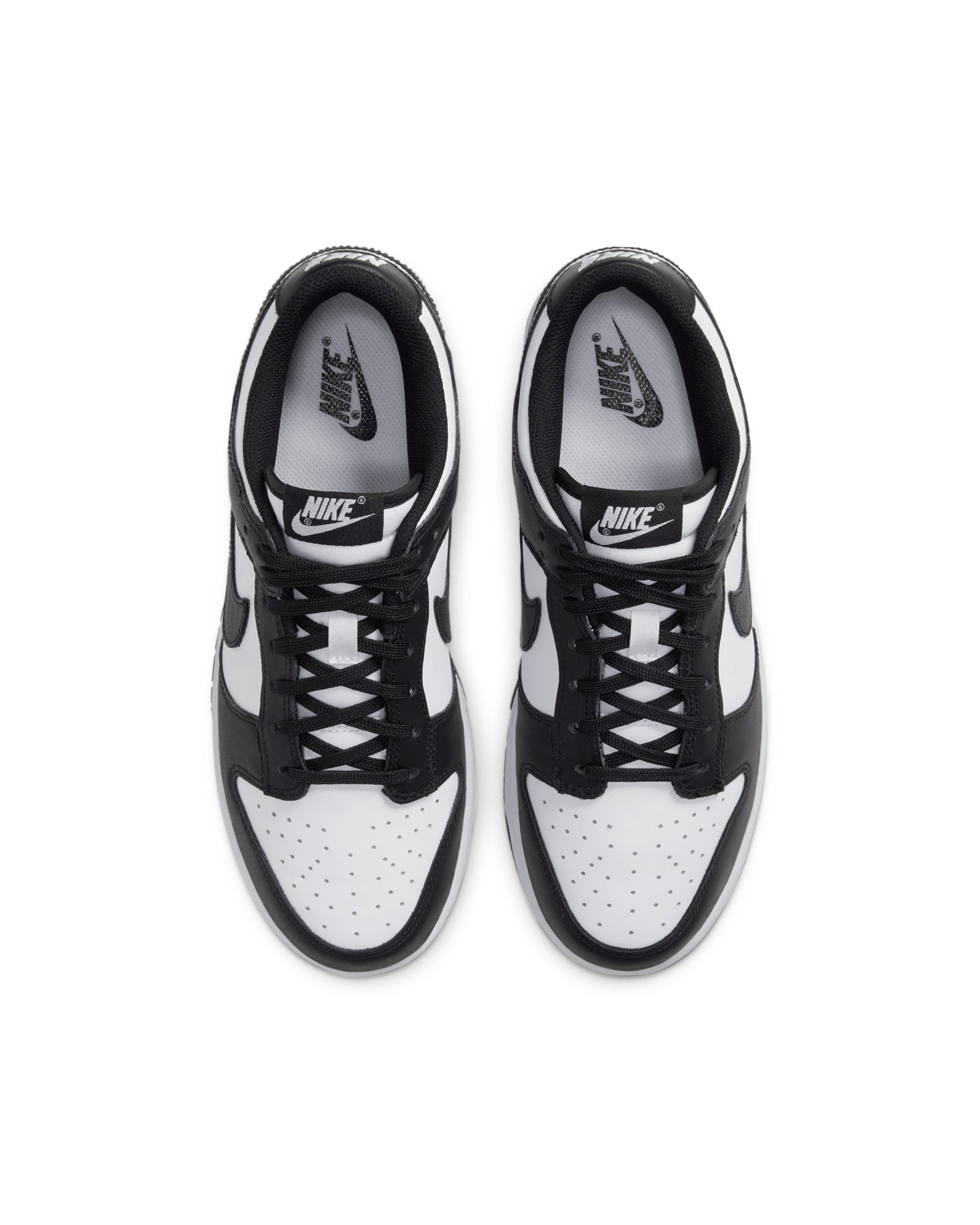 nike womens dunk low black white