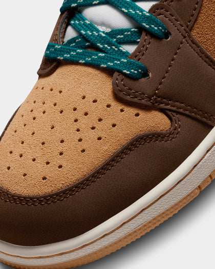 Jordan Kids' Air Jordan 1 Mid SE (GS) Cacao Wow/Lumin