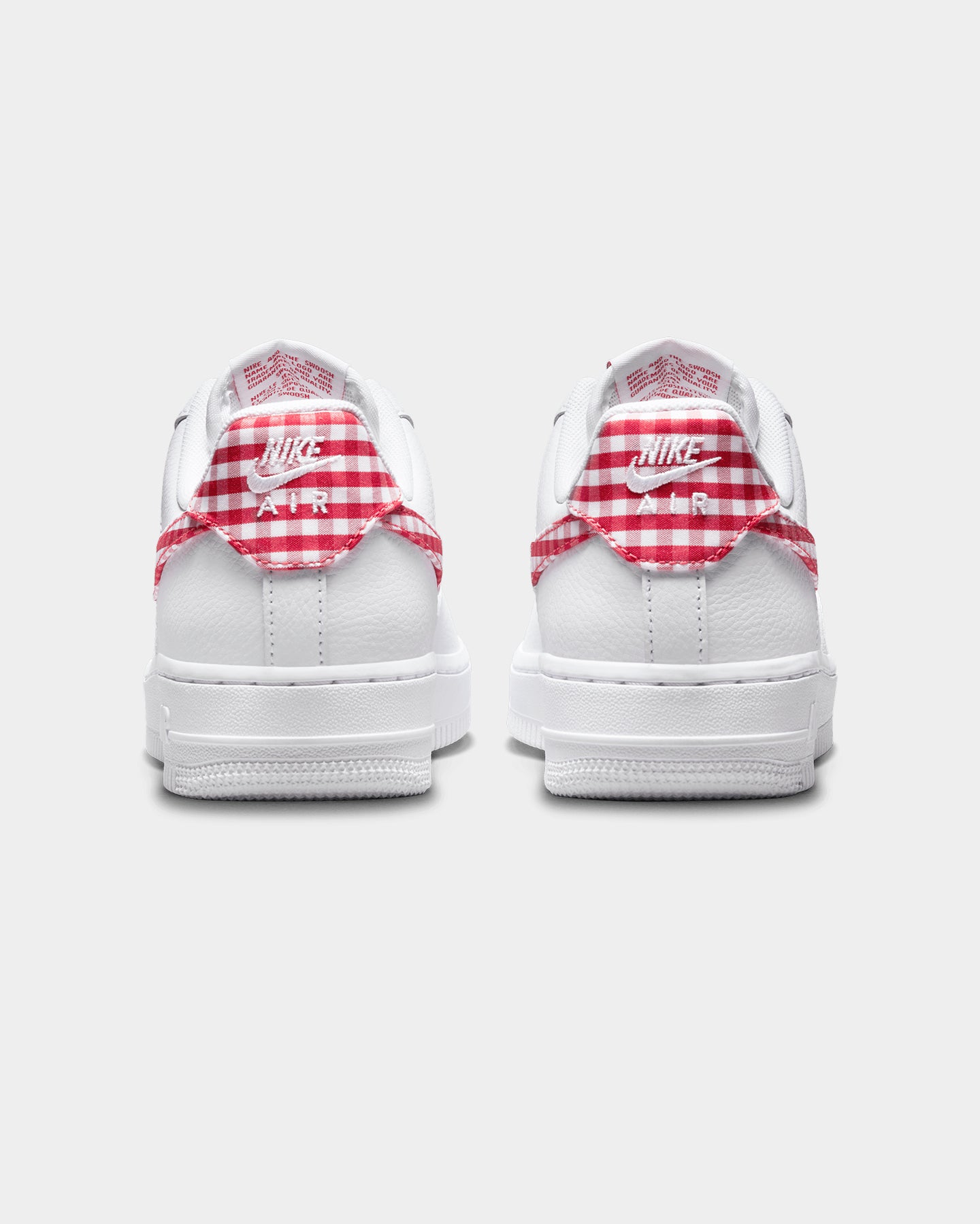 white air force 1 with red check