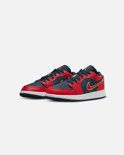 Jordan Kids' Air Jordan 1 Low SE (GS) Armoury Navy/Gold/Red