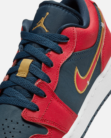 Jordan Kids' Air Jordan 1 Low SE (GS) Armoury Navy/Gold/Red