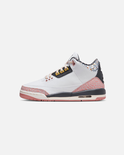 Jordan Kids' Air Jordan 3 Retro "Red Stardust" (GS) White/Anthracite
