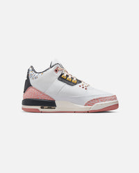 Jordan Kids' Air Jordan 3 Retro "Red Stardust" (GS) White/Anthracite
