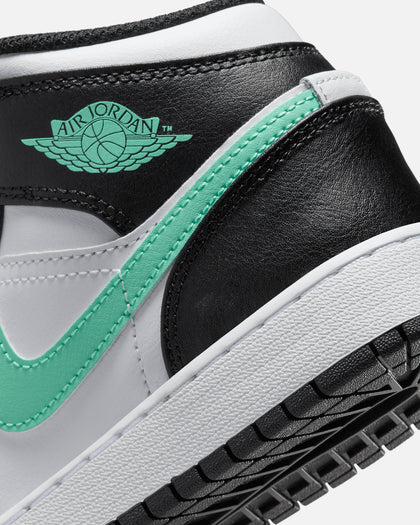 Jordan Kids' Air Jordan 1 Mid (GS) White/Green Glow