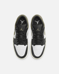 Jordan Air Jordan 1 Low "Black Toe Medium Olive" Black/White