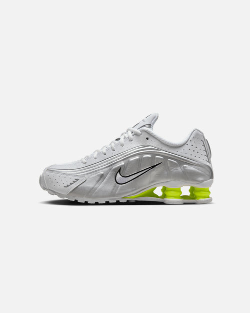 Nike Women's Shox R4 White/White-Metallic Silver